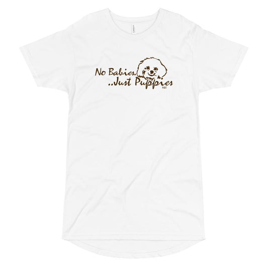 No Babies, Just Puppies - Long Body Urban Tee