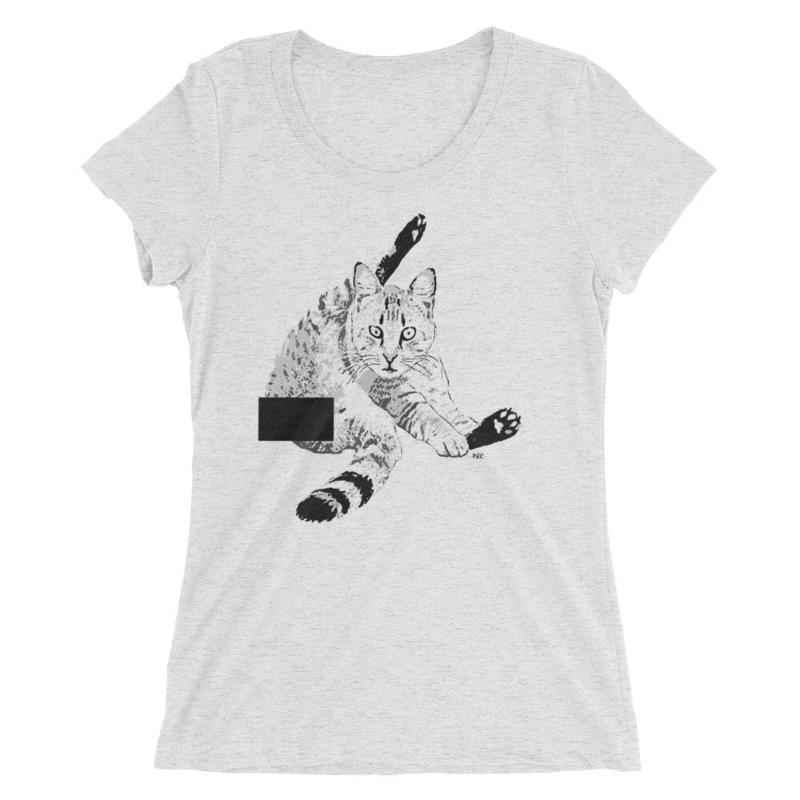 Naughty Puss - Women's Triblend Scoop Shirt