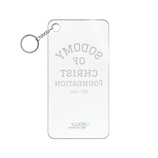 Keychain Charm — "Sodomy of Christ Foundation" Novelty Keyring