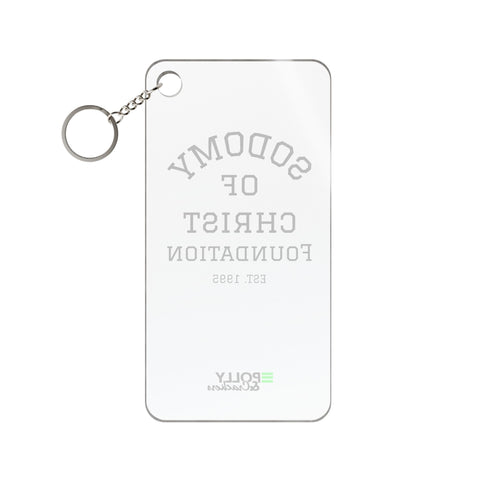 Keychain Charm — "Sodomy of Christ Foundation" Novelty Keyring