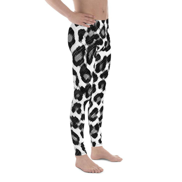 Black & White Leopard - Men's Leggings